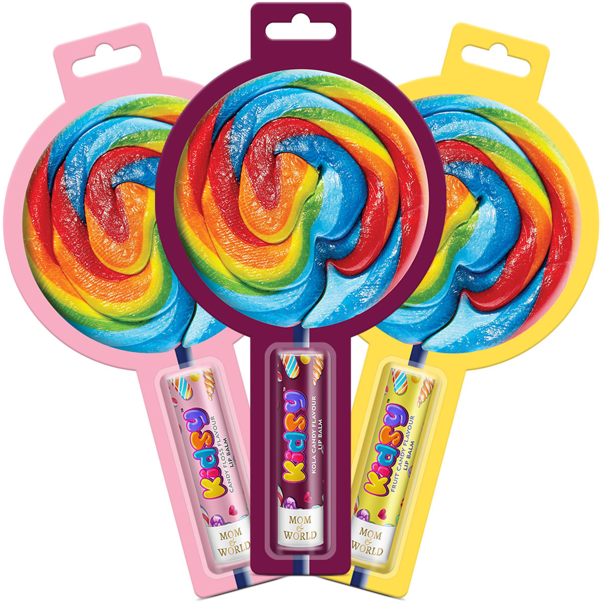 Mom & World Kidsy Natural Candy Floss Lip Balm + Kidsy Natural Kola