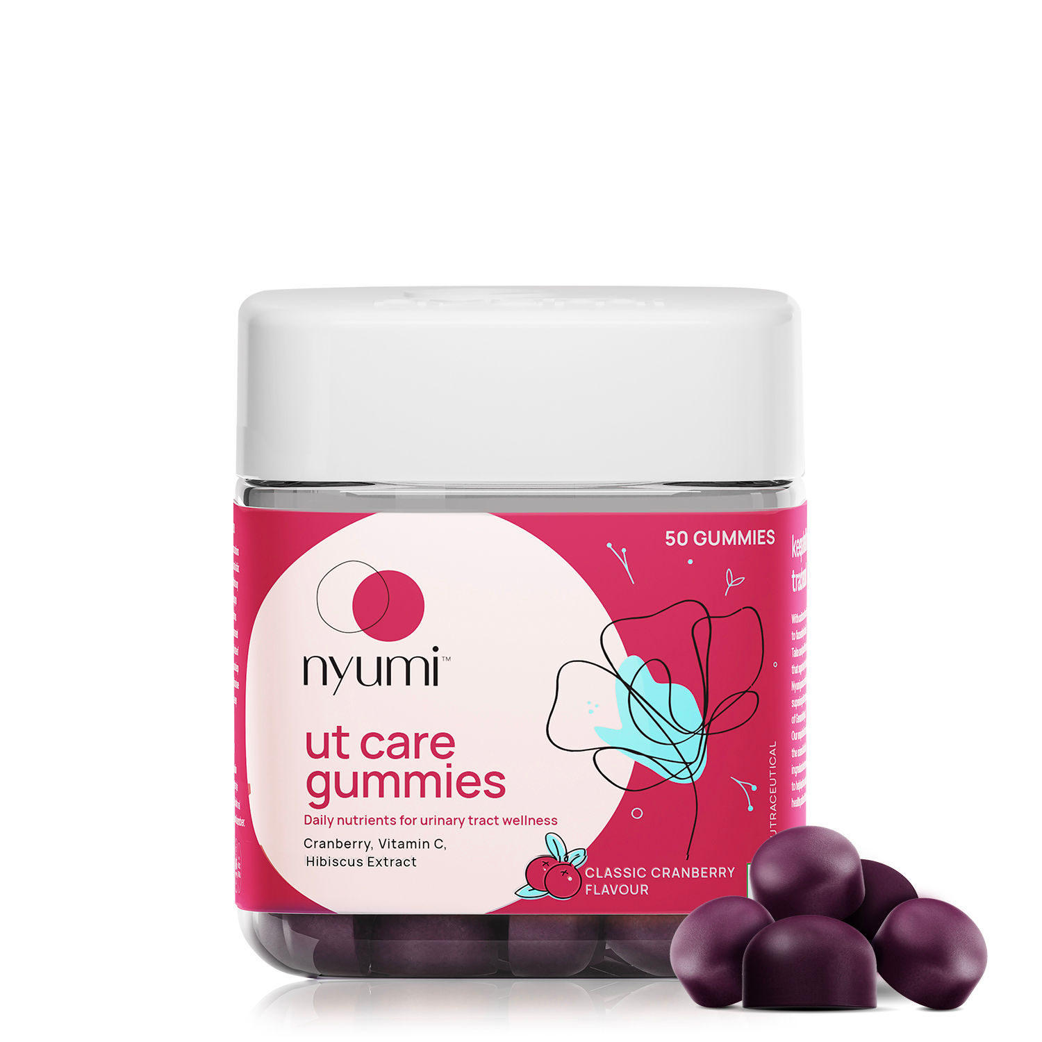 Nyumi UT Care Gummies For Healthy Urinary Tract Health (UTI) with