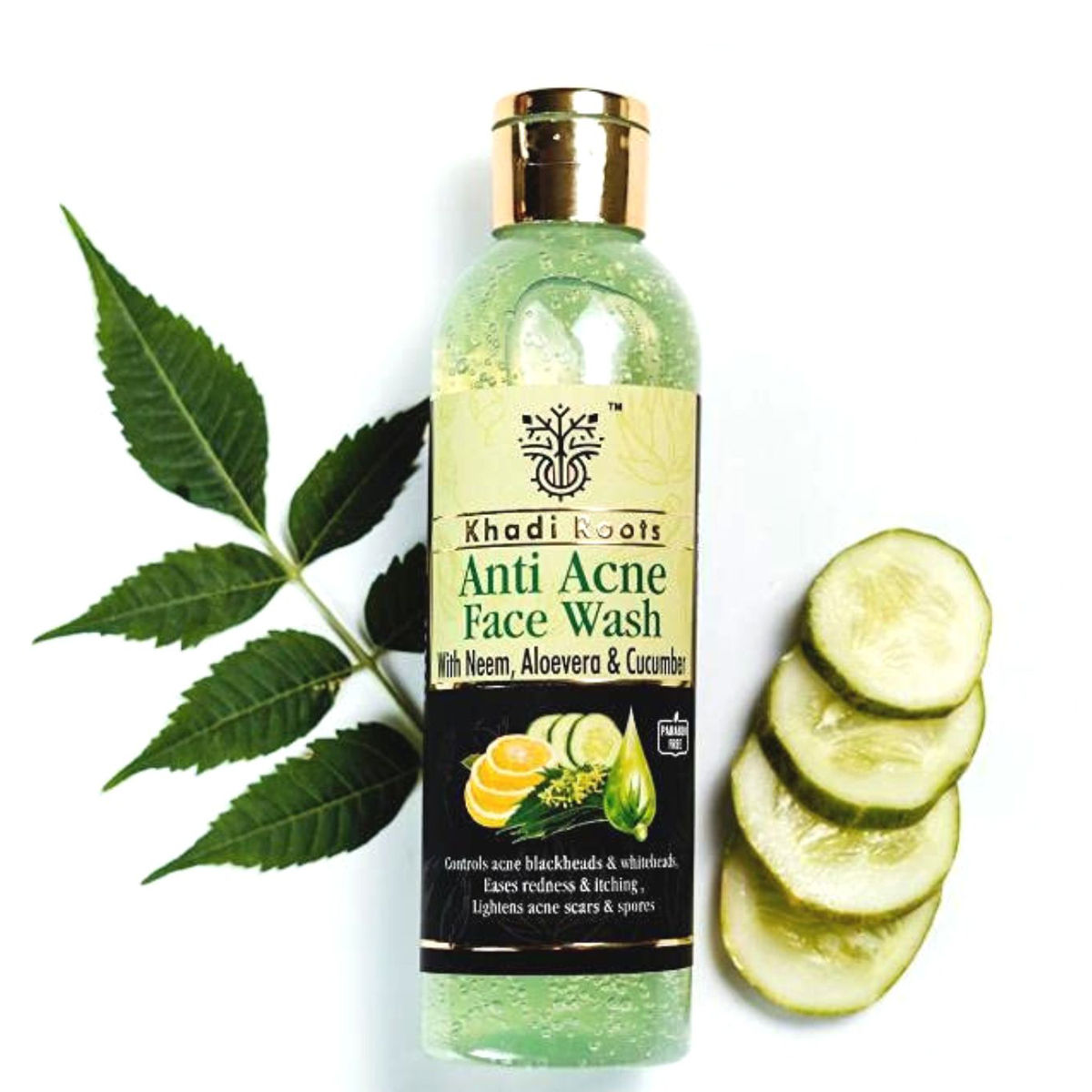 Khadi Roots Anti Acne Face Wash Deep Cleansing Brighten & Clear