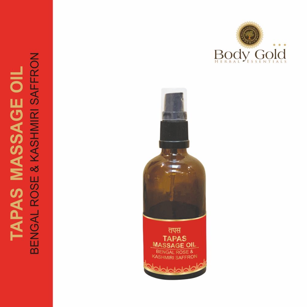 Body Gold Tapas (Bengal Rose & Saffron) 100ml (Massage Oil)
