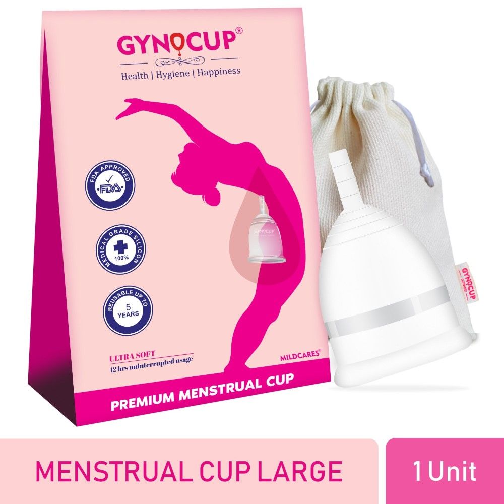 GynoCup Reusable Menstrual Cup for Women| | Large Size with Pouch ...