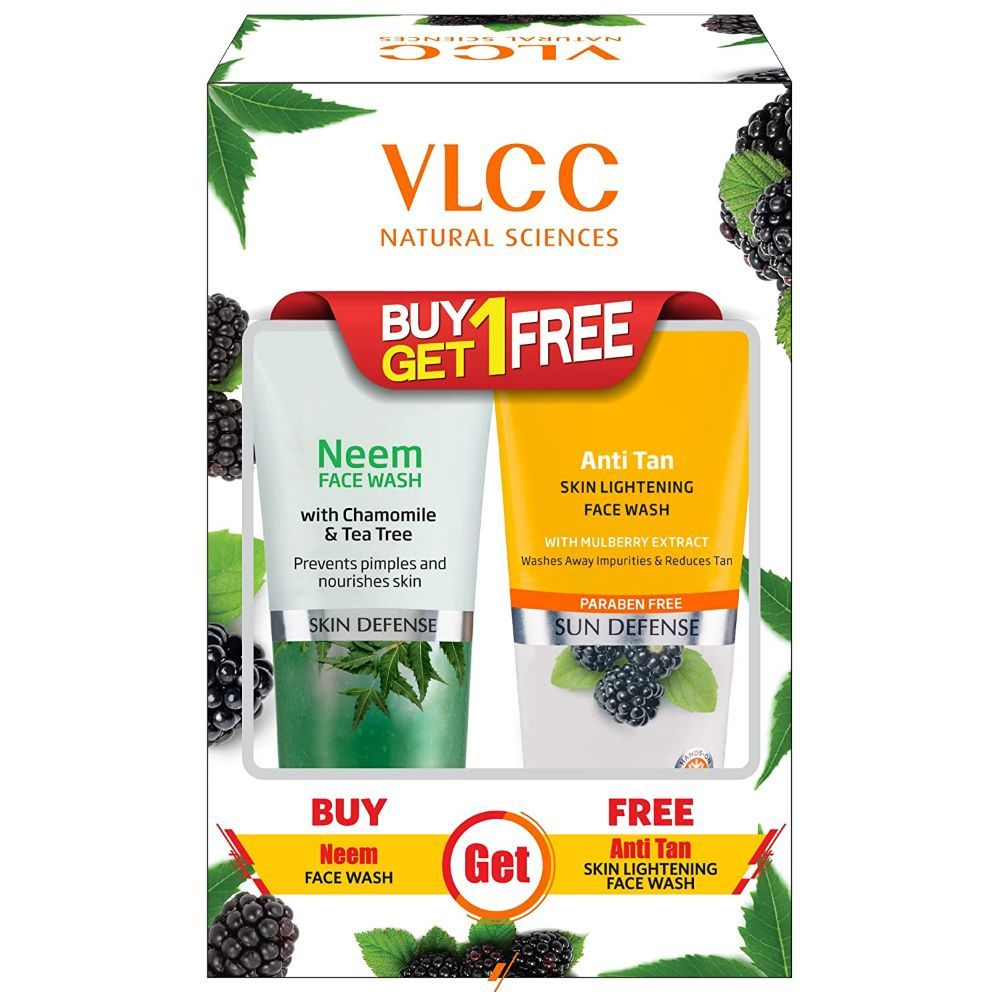 Buy VLCC Neem Face Wash + Anti Tan Skin Lightening Face Wash (B1G1