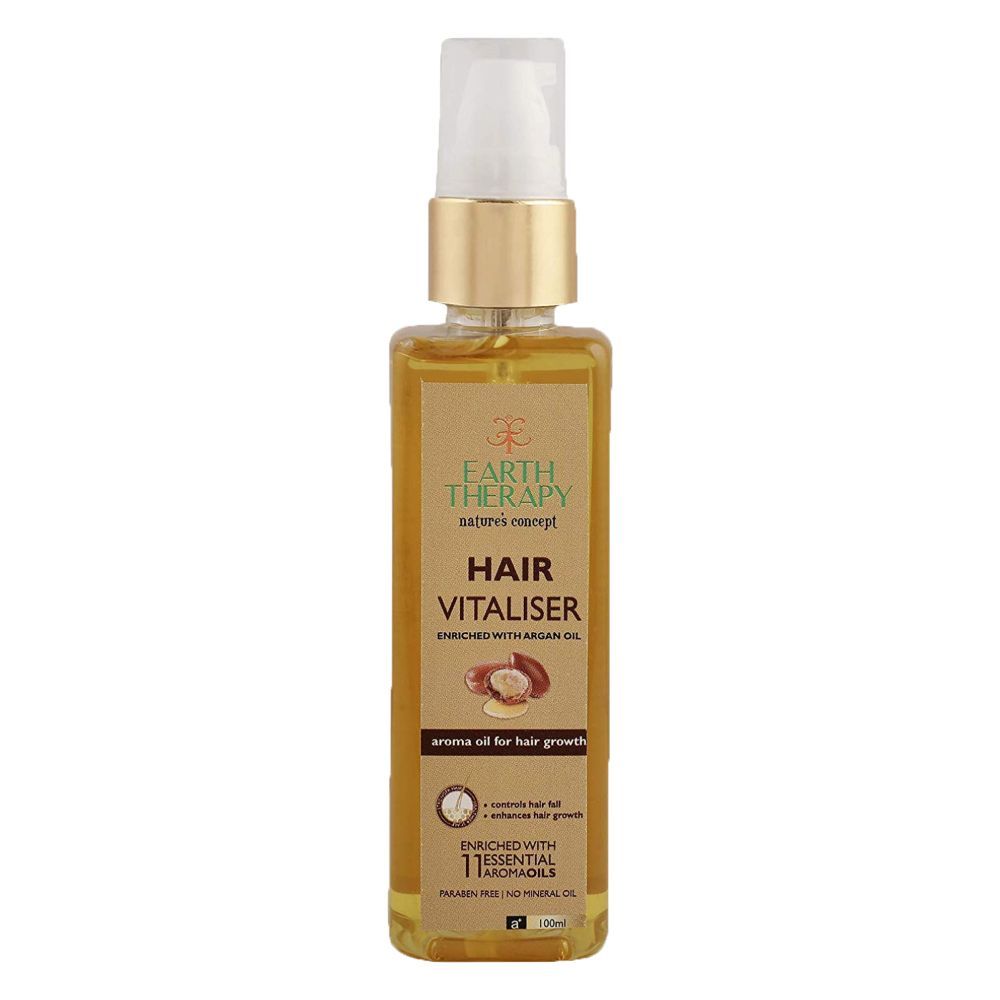 EARTH THERAPY Set of 2 x 100ml Hair Vitaliser Oil infused with argan