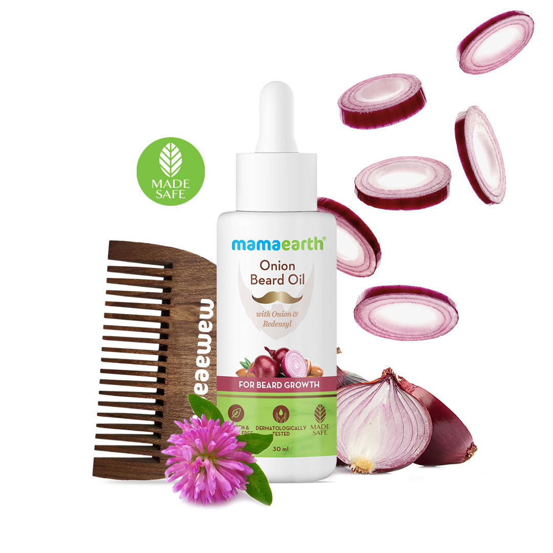 Mamaearth Onion Beard Oil, for Growing Beard faster, with Onion