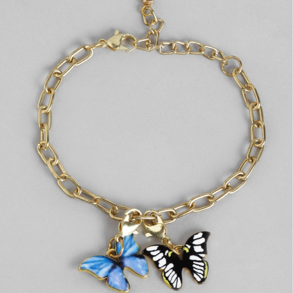 Blue swallowtail cheap butterfly charm bangle