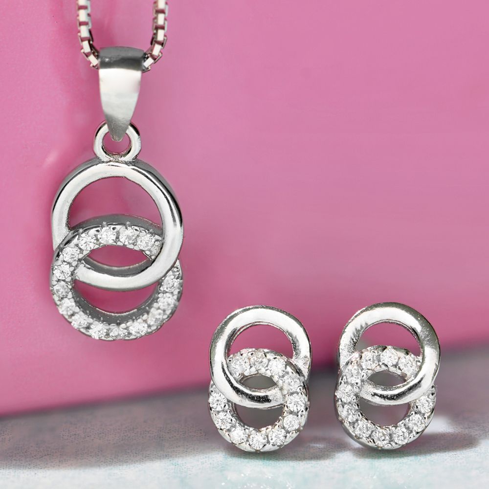 Zavya 925 Sterling Silver Jewellery Set | With Certificate of ...