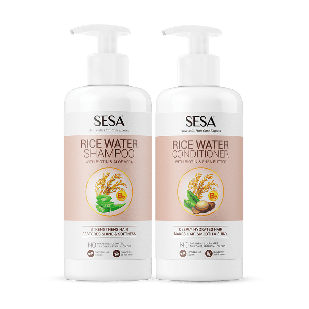 Sesa Rice Water Hair Smoothening Combo Shampoo + Conditioner