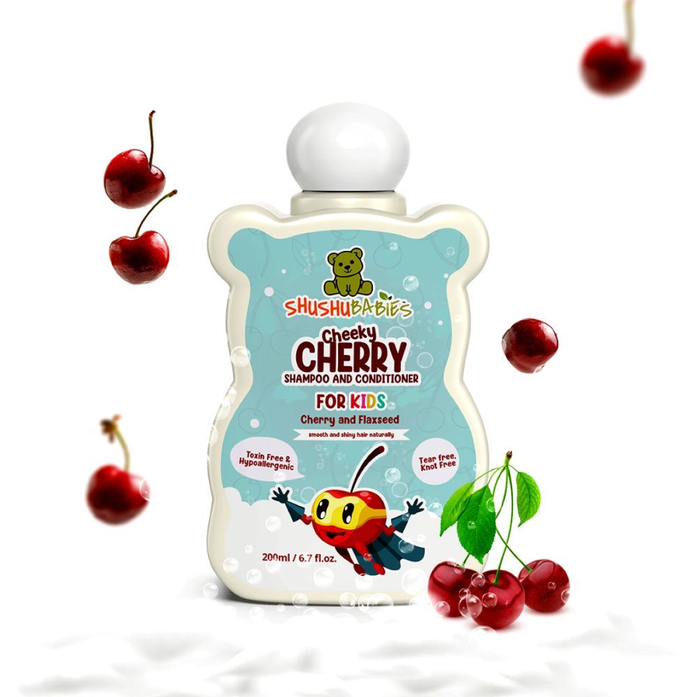 ShuShu Babies Cheeky Cherry Shampoo and Conditioner for kids with