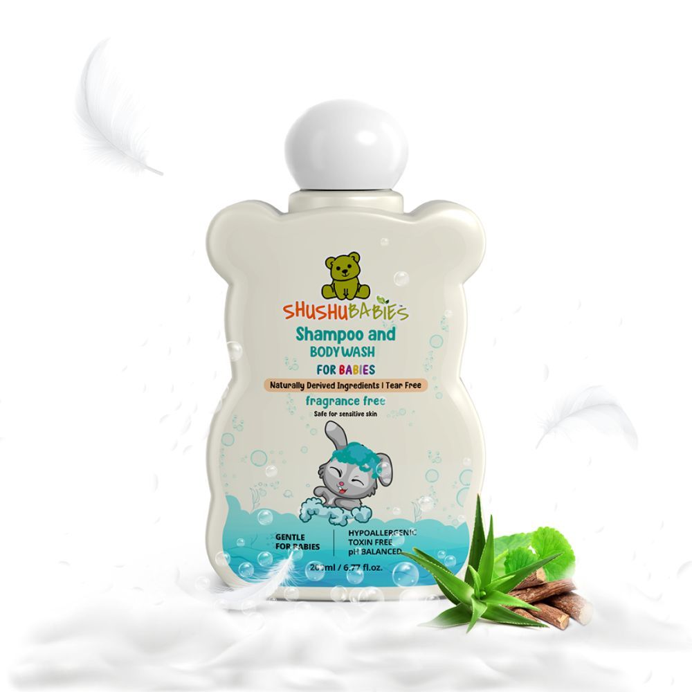 ShuShu Babies Fragrance Free Shampoo and Body Wash For Babies 200ml