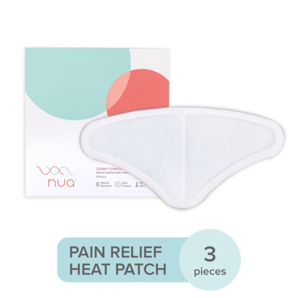 Nua Cramp Comfort Heat Patches for Period Pain Pack of 3