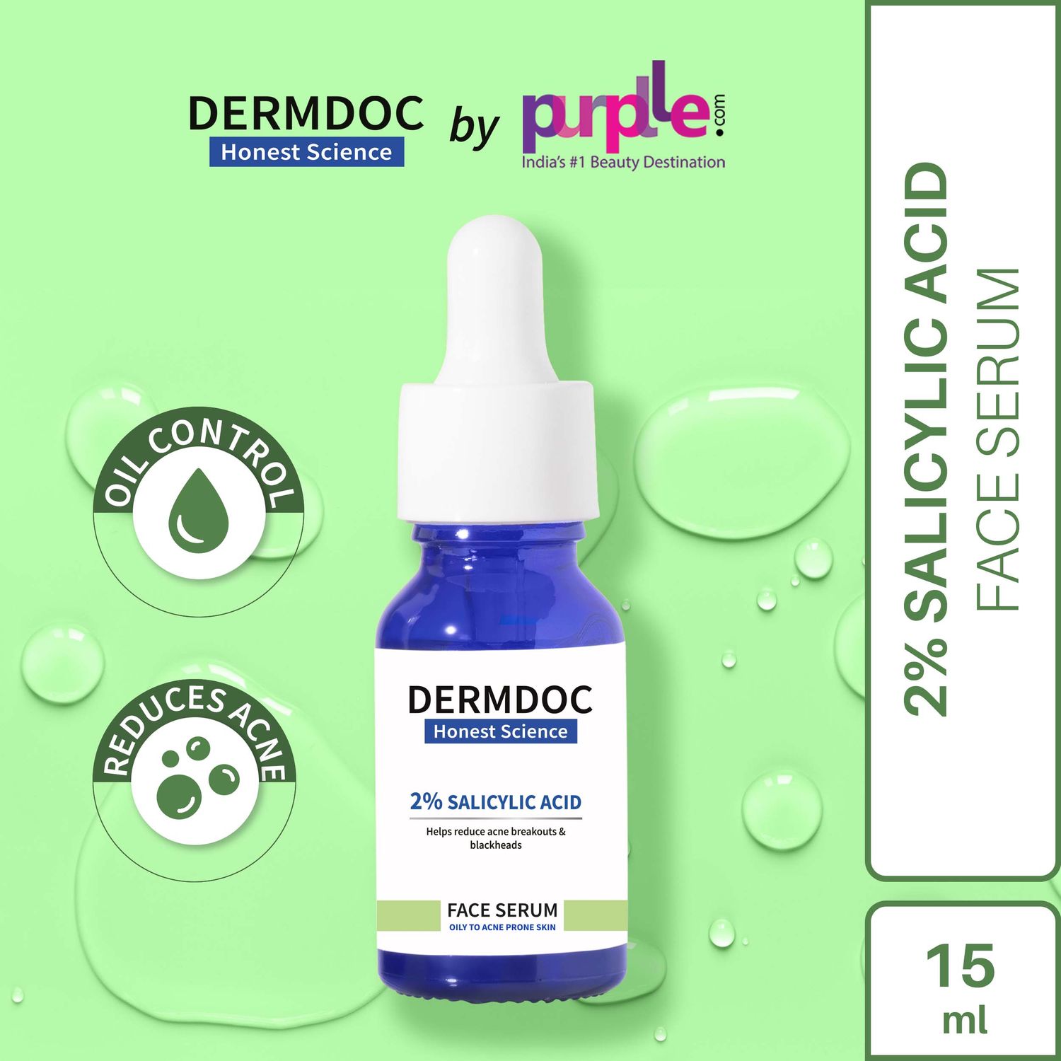 DermDoc 2% Salicylic Acid Face Serum (15 ml)