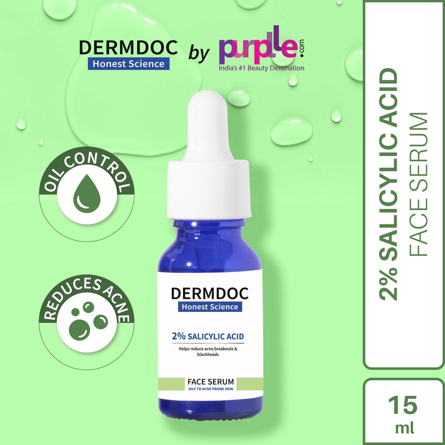 DermDoc 2% Salicylic Acid Face Serum (15 ml)