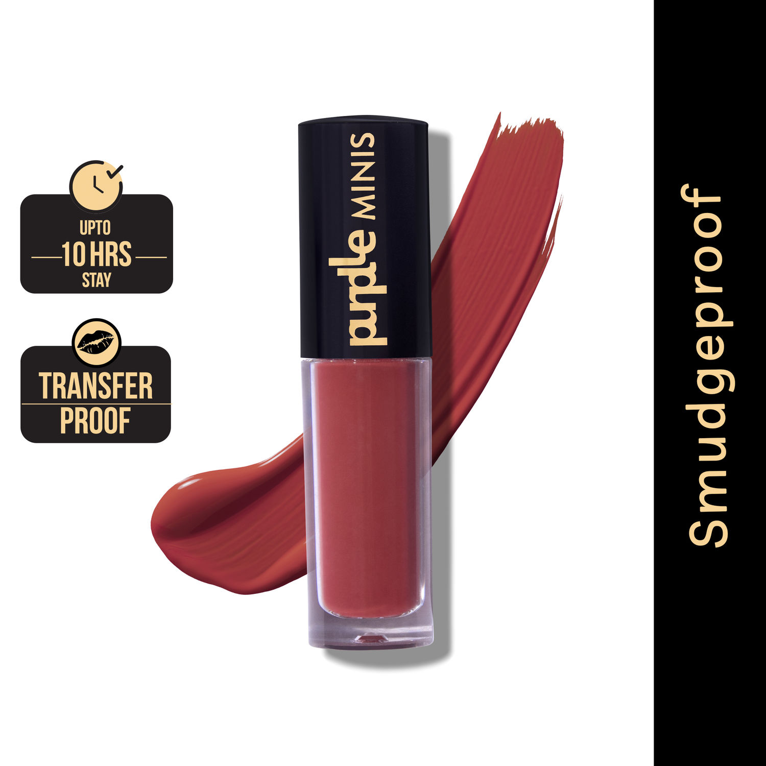 Purplle Ultra HD Matte Mini Liquid Lipstick, Red - My First Bae 9 | Highly Pigmented | Non-drying | Long Lasting | Easy Application | Water Resistant | Transferproof | Smudgeproof (1.6 ml)