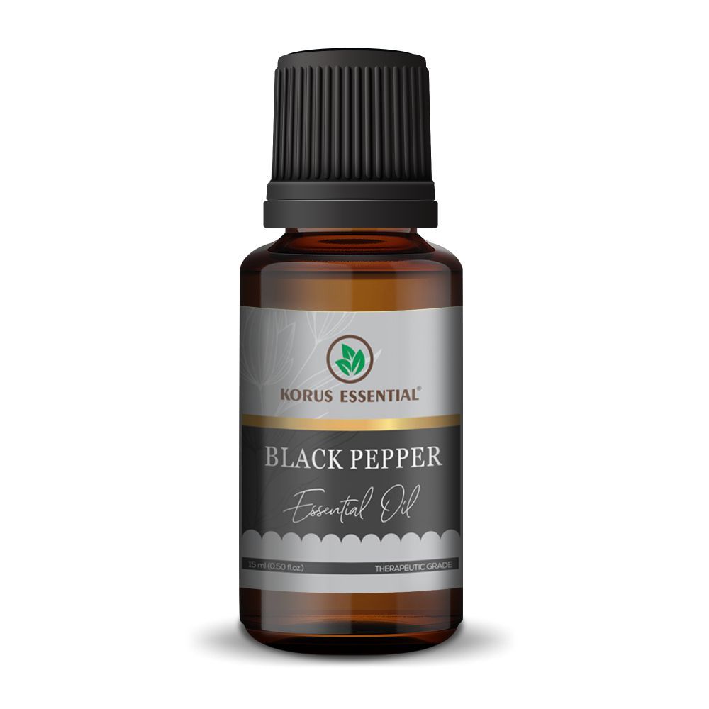 Korus Essential Black Pepper Essential Oil Therapeutic Grade 15 ml