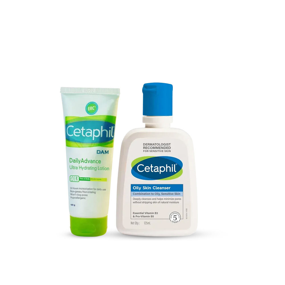 Cetaphil Oily Skin Cleanser & Hydrating Combo For Sensitive Skin