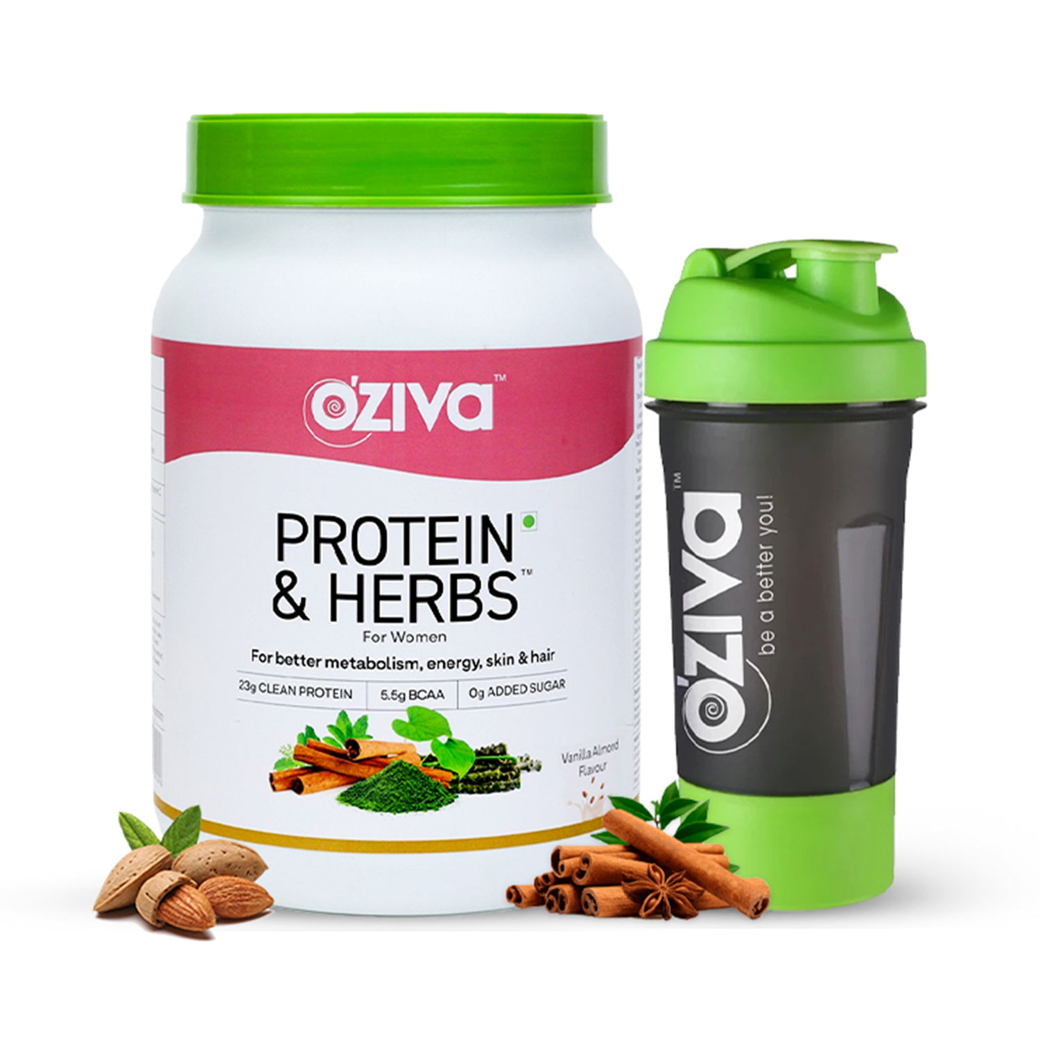 OZiva Protein & Herbs, Women, Whey Protein with Ayurvedic Herbs 1 kg