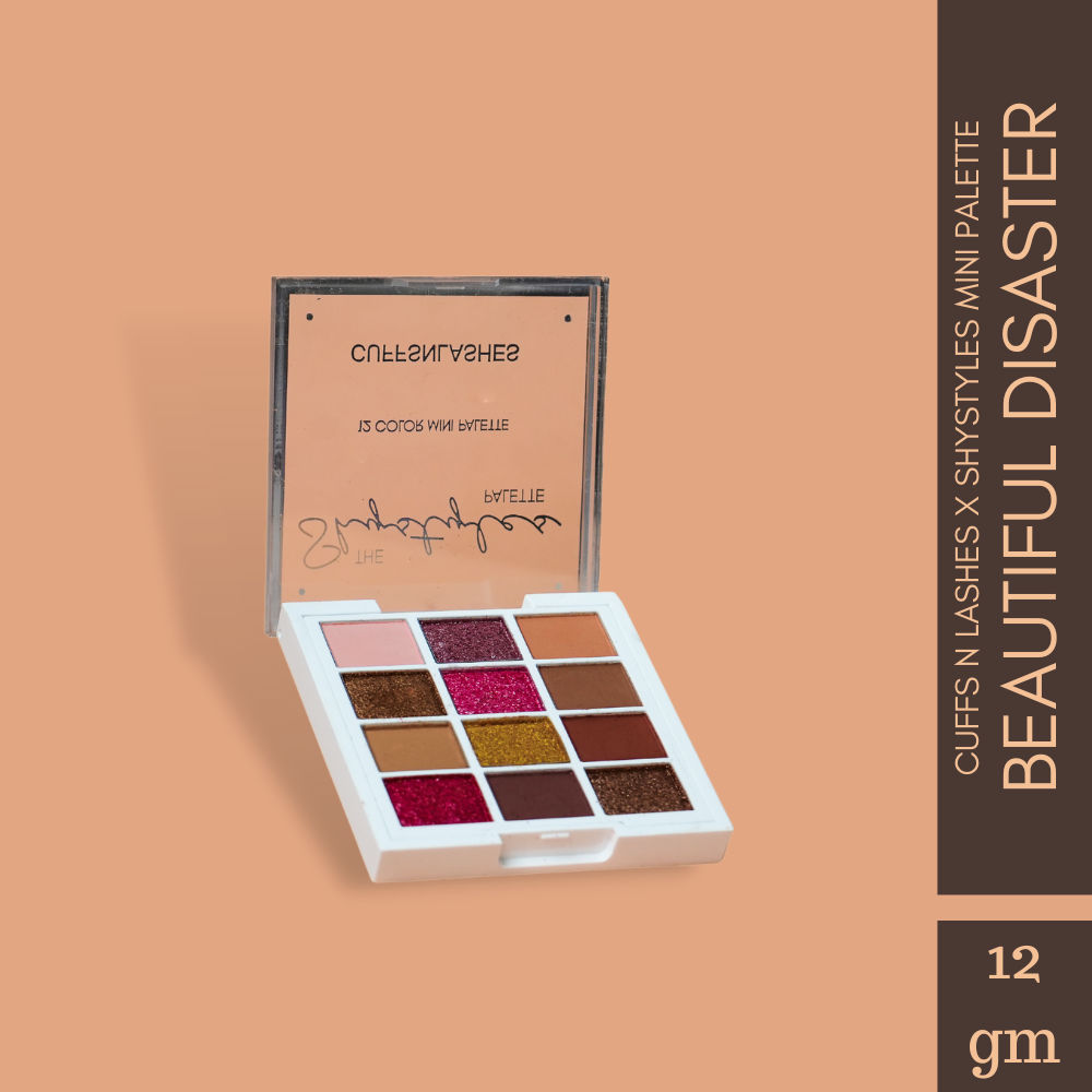 Cuffs n Lashes x Shystyles | The Shystyles Palette | 12 Color Mini Palette - Beautiful Disaster