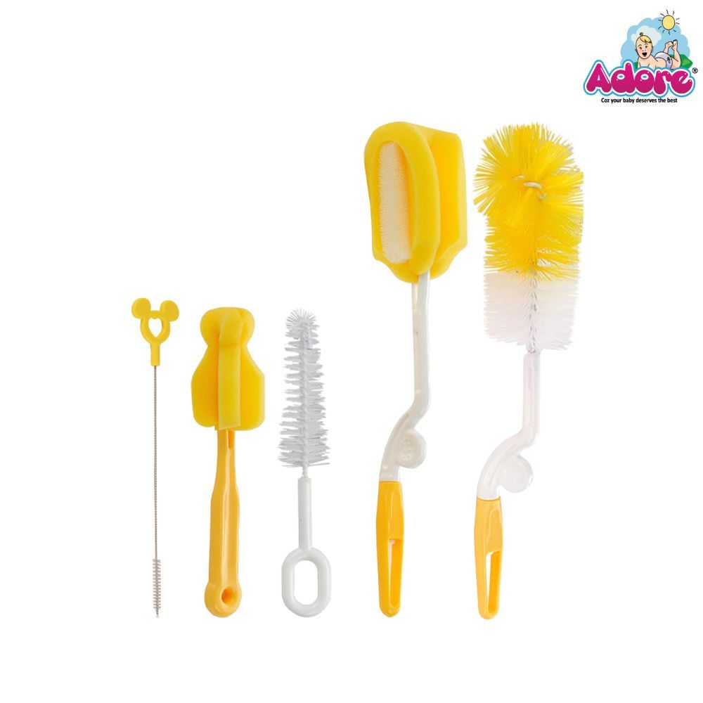 Adore 5 in 1 Baby Bottle Cleaning Brush Kit