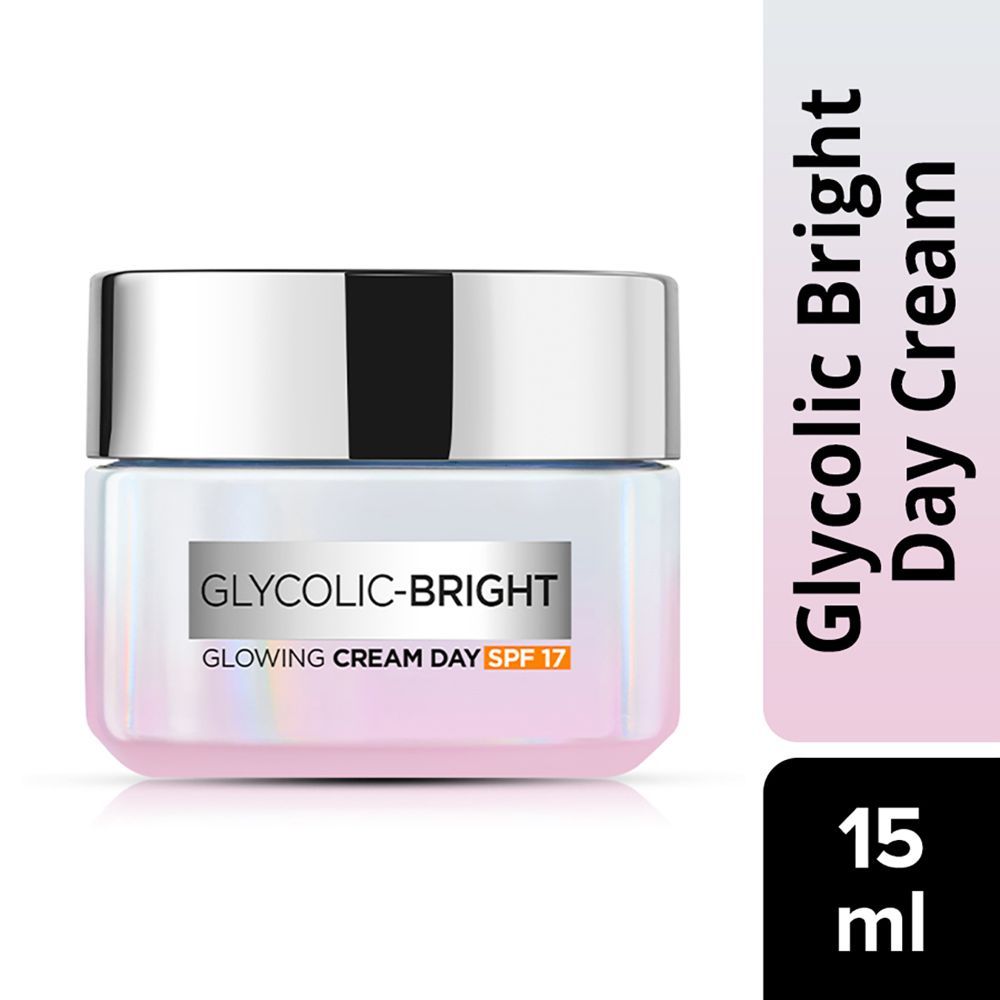 L'Oreal Paris Glycolic Bright Day Cream with SPF 17, 15ml Skin