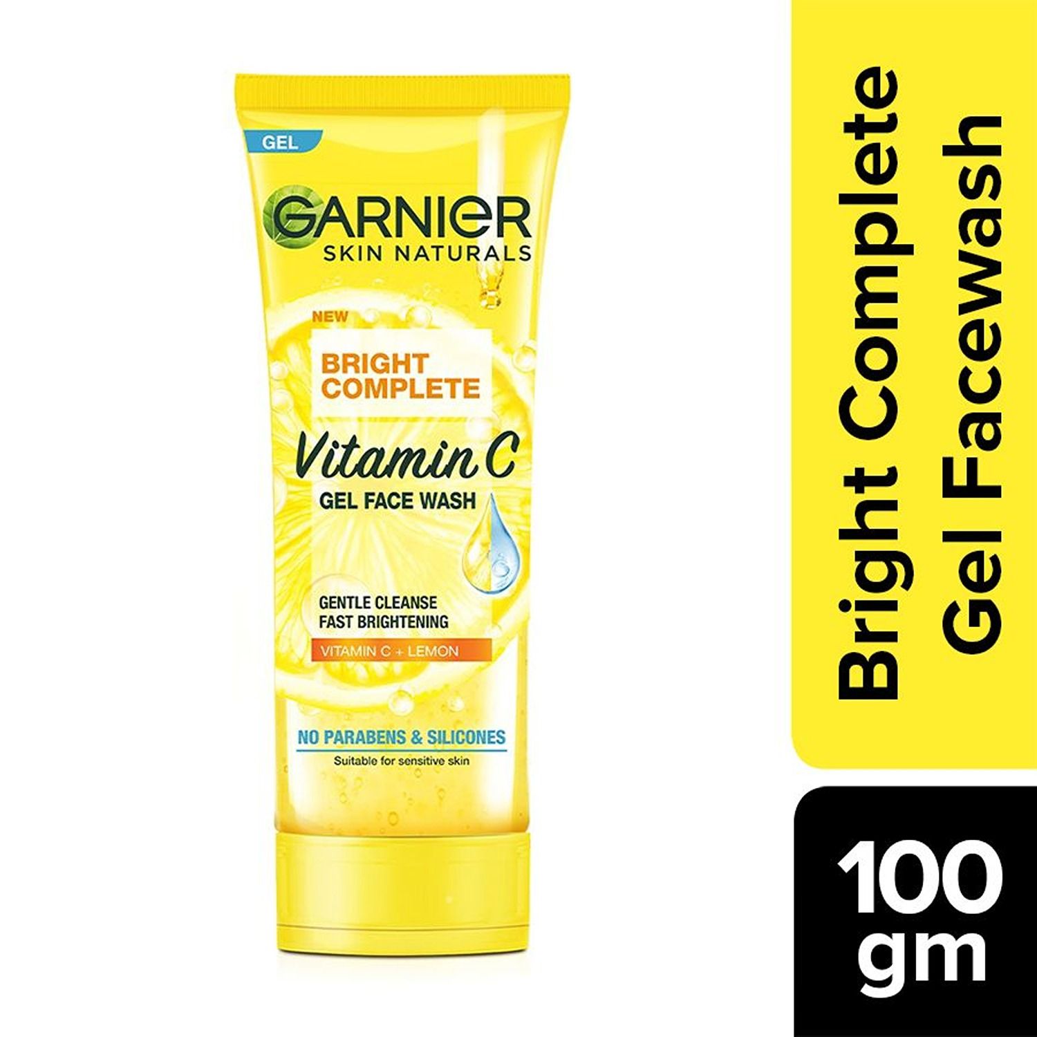 Garnier Bright Complete Vitamin C Gel Facewash, 100g Gentle Cleanser