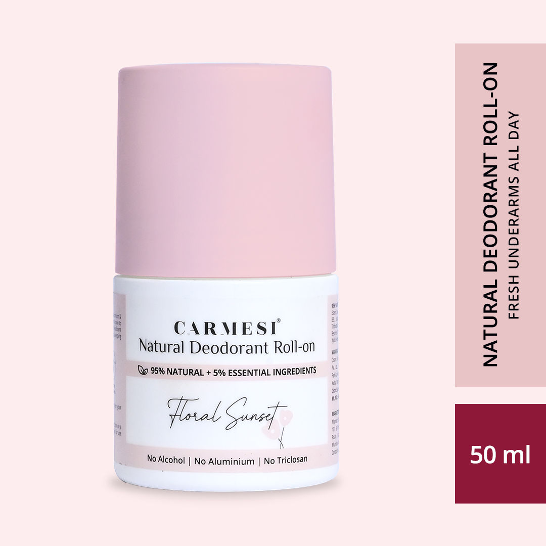 Buy Carmesi Natural Deodorant Roll-on - Floral Sunset - Purplle
