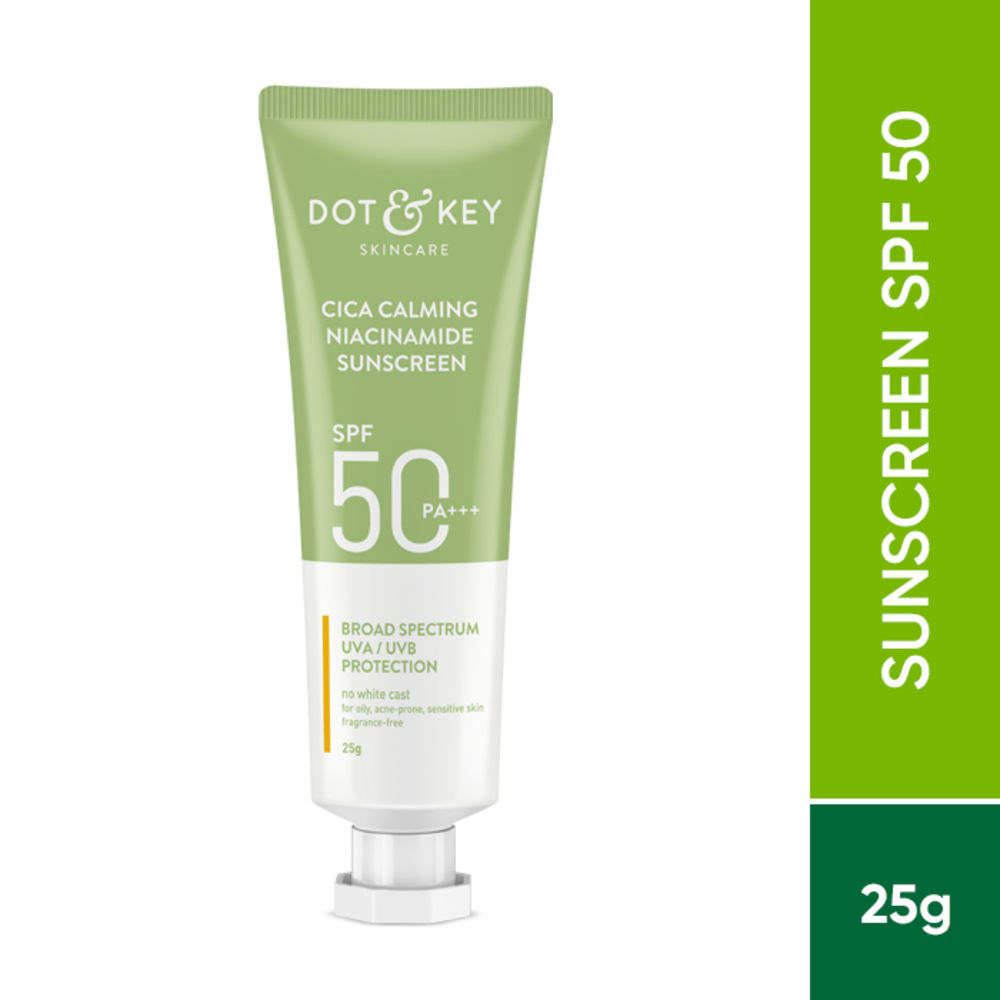 Dot & Key CICA Niacinamide Face Sunscreen SPF 50 PA+++, UV Protection for Oily, and Acne Prone