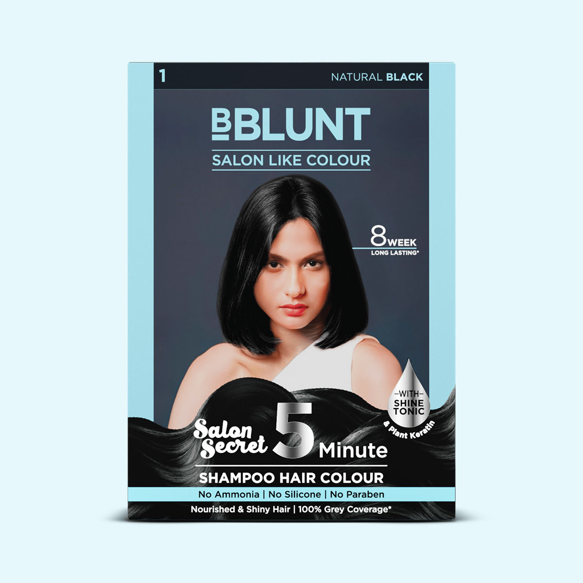 Bblunt Natural Black 5 Minute Shampoo Hair Colour For 100 Percentage Grey Coverage 20ml X 5 7 Display 1681708124 F597911c 