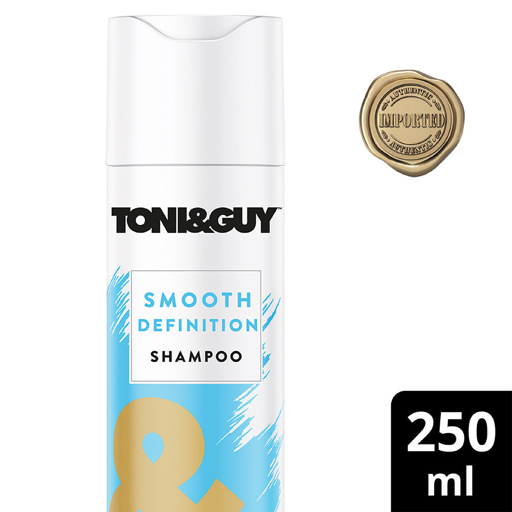 Toni & Guy Smooth Definition Shampoo for & Damaged hair, Reduces frizz, 250ml