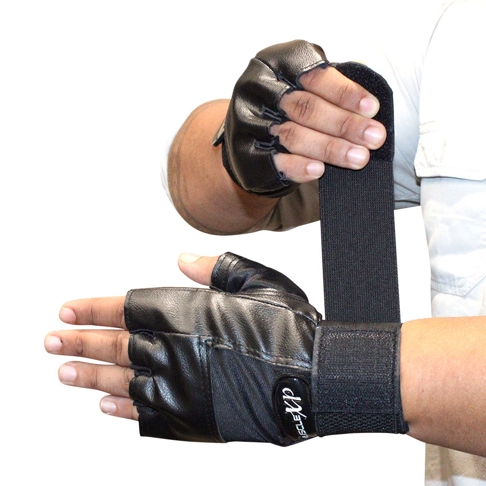 MuscleXP Firm Stud Workout Gym Gloves Heavy Duty Adjustable