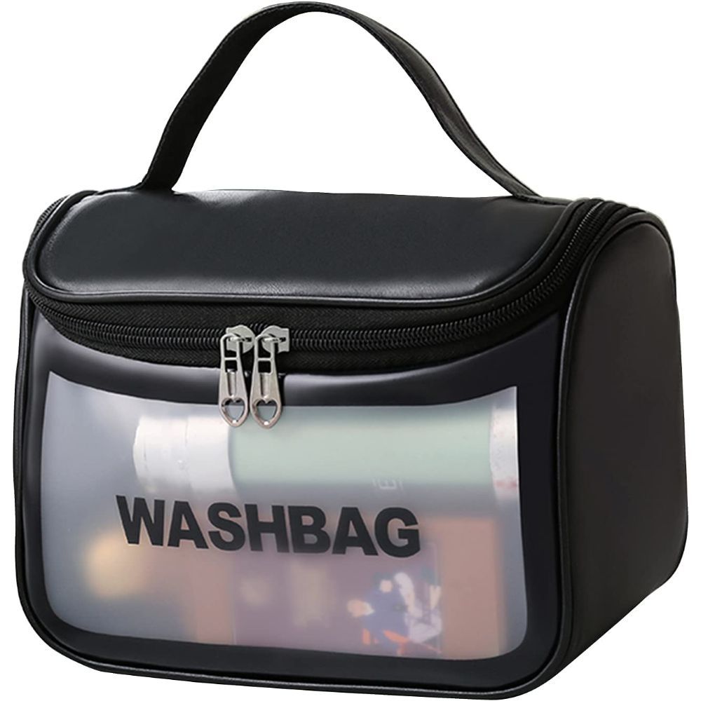 House of Quirk Makeup Storage Bag Frosted Portable Large Capacity