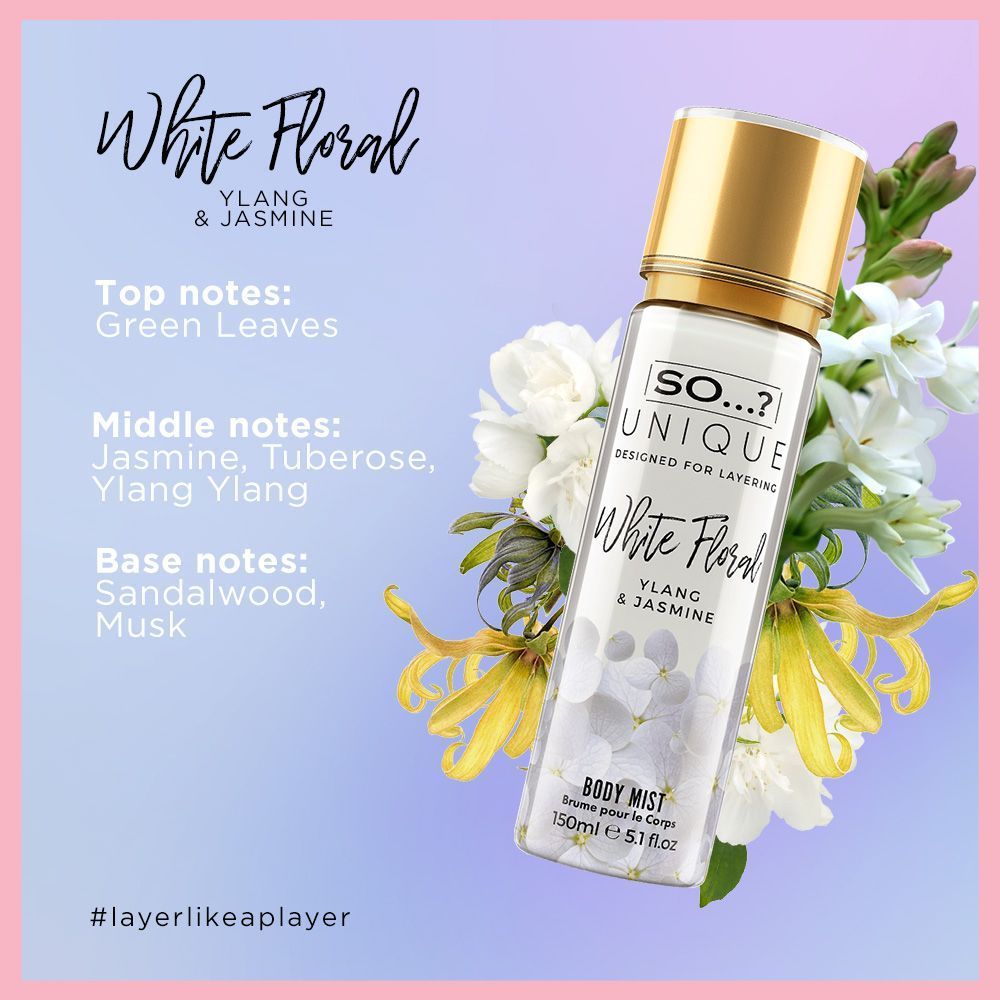 So unique white floral body 2025 mist