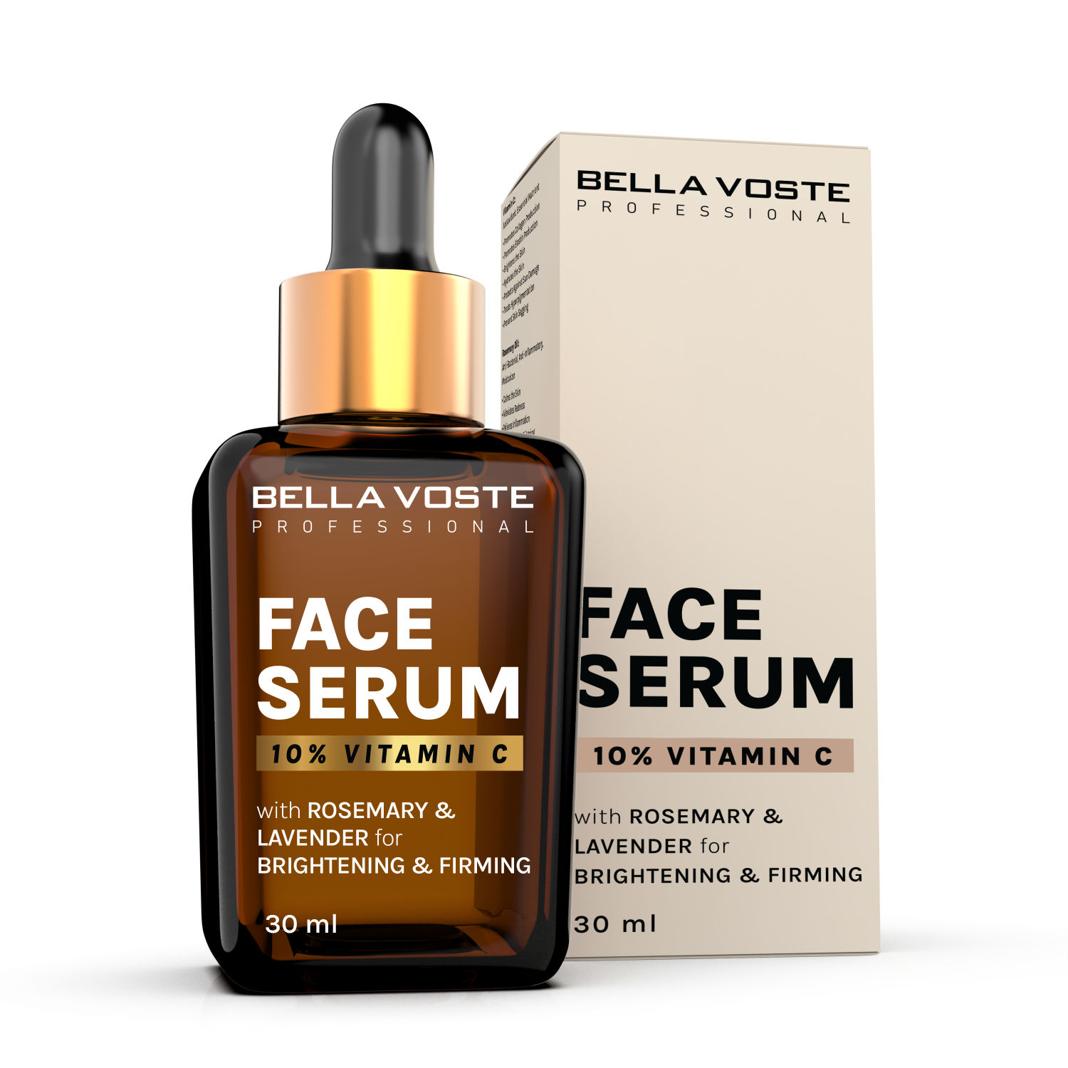 Bella voste Professional 10 VITAMINC Face Serum with ROSEMARY & LAVENDER for BRIGHTENING & FIRMING