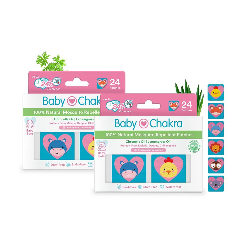 BabyChakra 100 Natural Mosquito Repellent Patches For Babies with 24