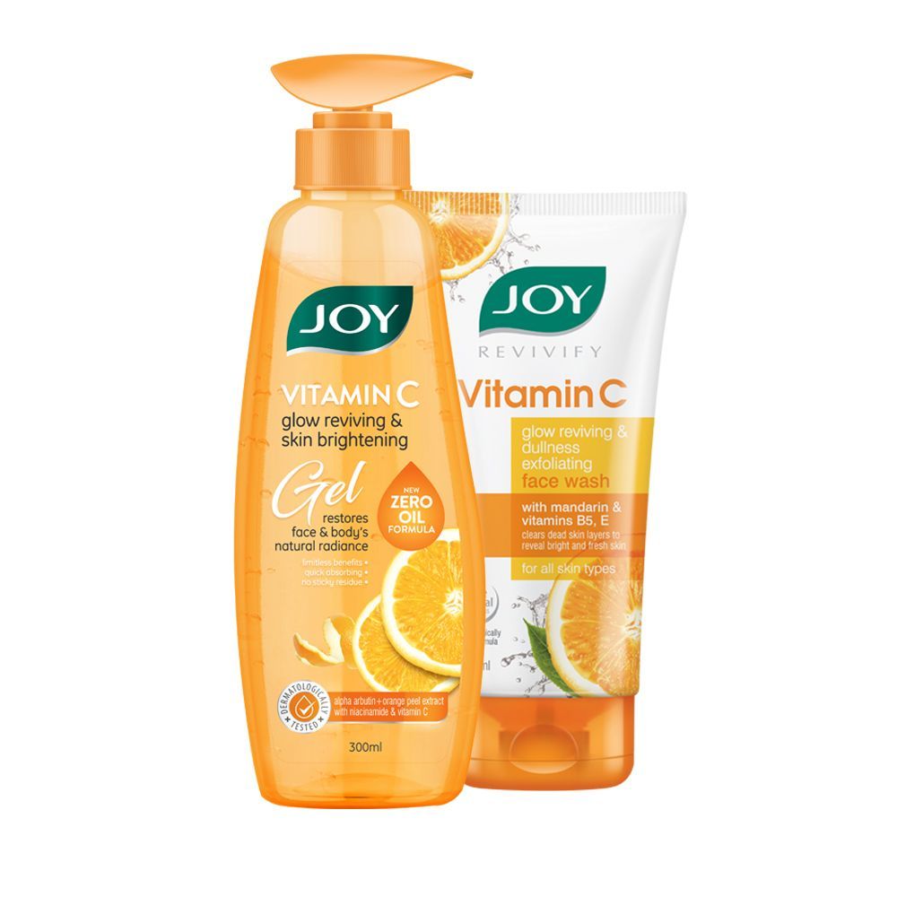 Joy Revivify Vitamin C Face Wash 150ml Joy Vitamin C Face Gel 300ml