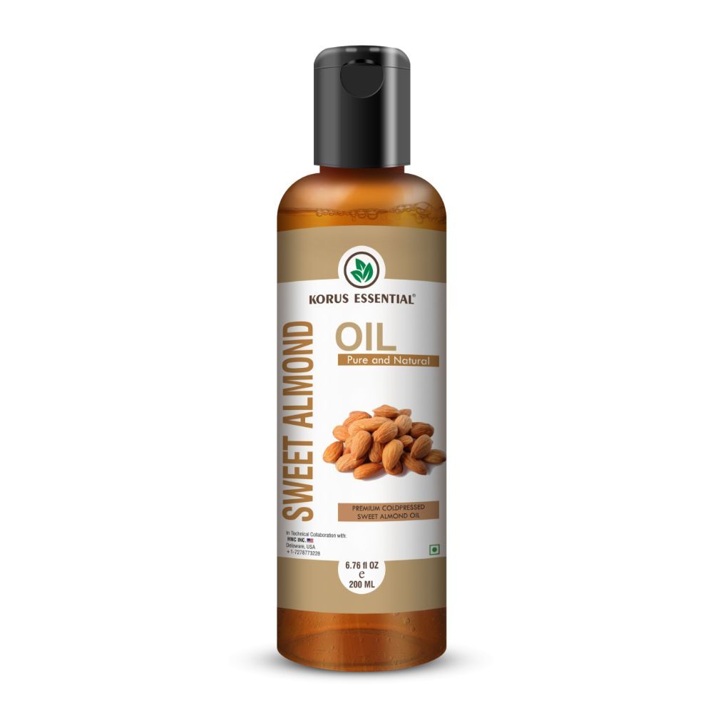 Korus Essential Sweet Almond Oil (Coldpressed) 200ml Pack