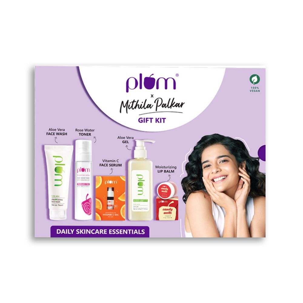 Plum Daily Skincare Essentials Mithila Palkar Gift Kit For Nourished