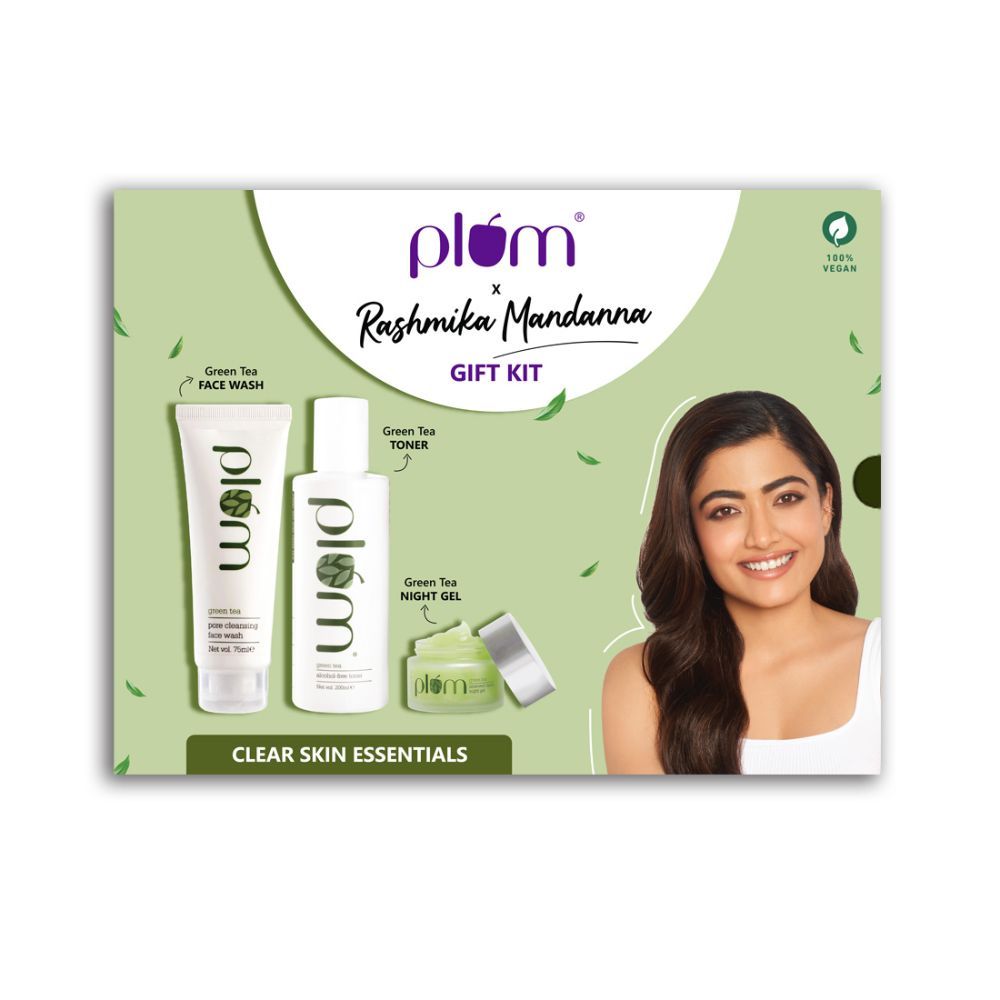 Plum Clear Skin Essentials Rashmika Mandanna Gift Kit For Bright