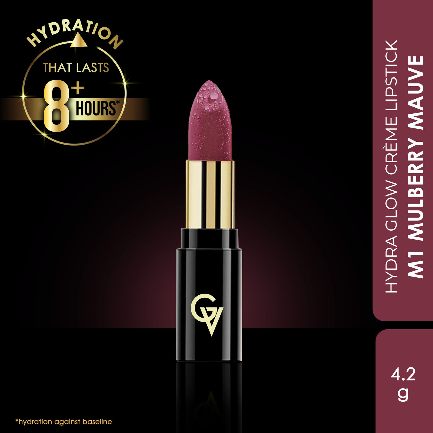 Good Vibes HydraGlow Creme Lipstick | Avocado Oil & Vitamin E | Mulberry Mauve (M1) - (4.2g)