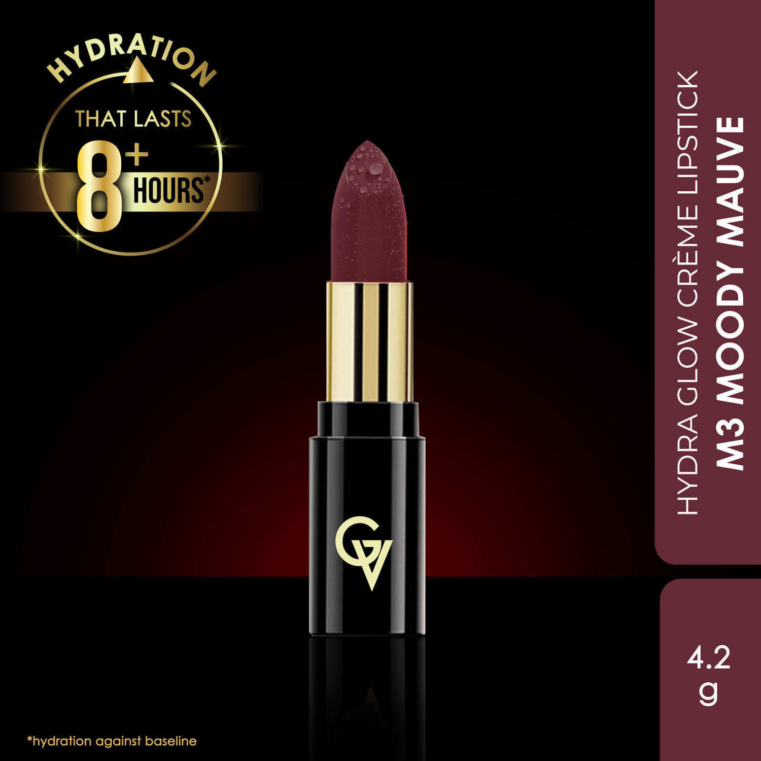 Good Vibes HydraGlow Creme Lipstick | Avocado Oil & Vitamin E | Moody Mauve (M3) - (4.2g)