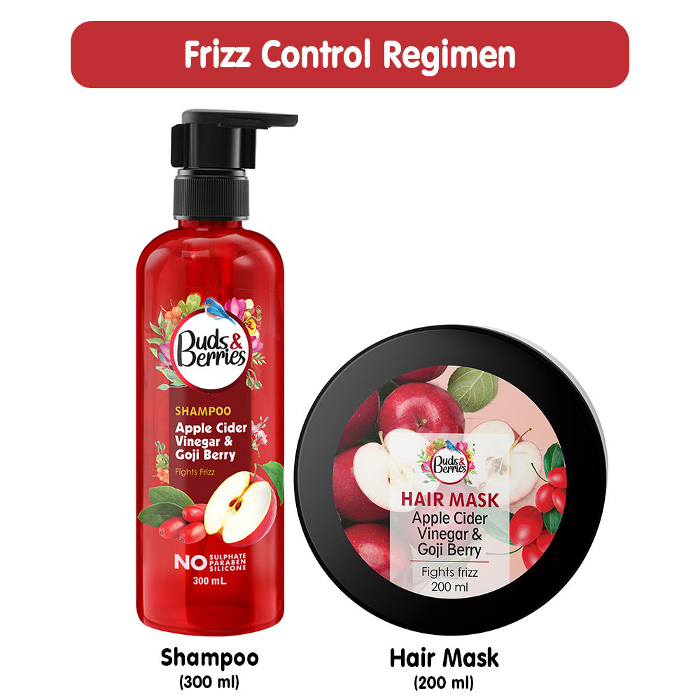 Buds & Berries Apple Cider Vinegar and Goji Berry AntiFrizz Hair Care