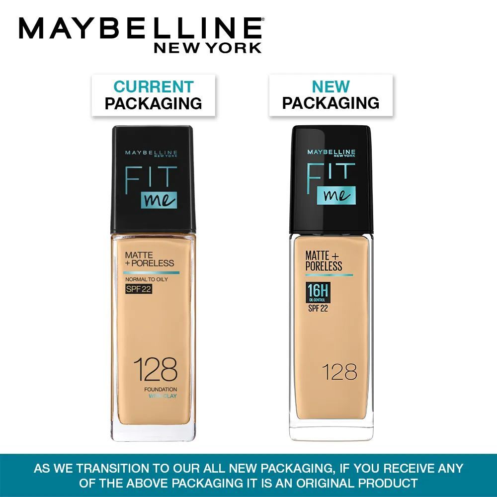 Maybelline New York Fit Me Matte+Poreless Liquid Foundation Tube