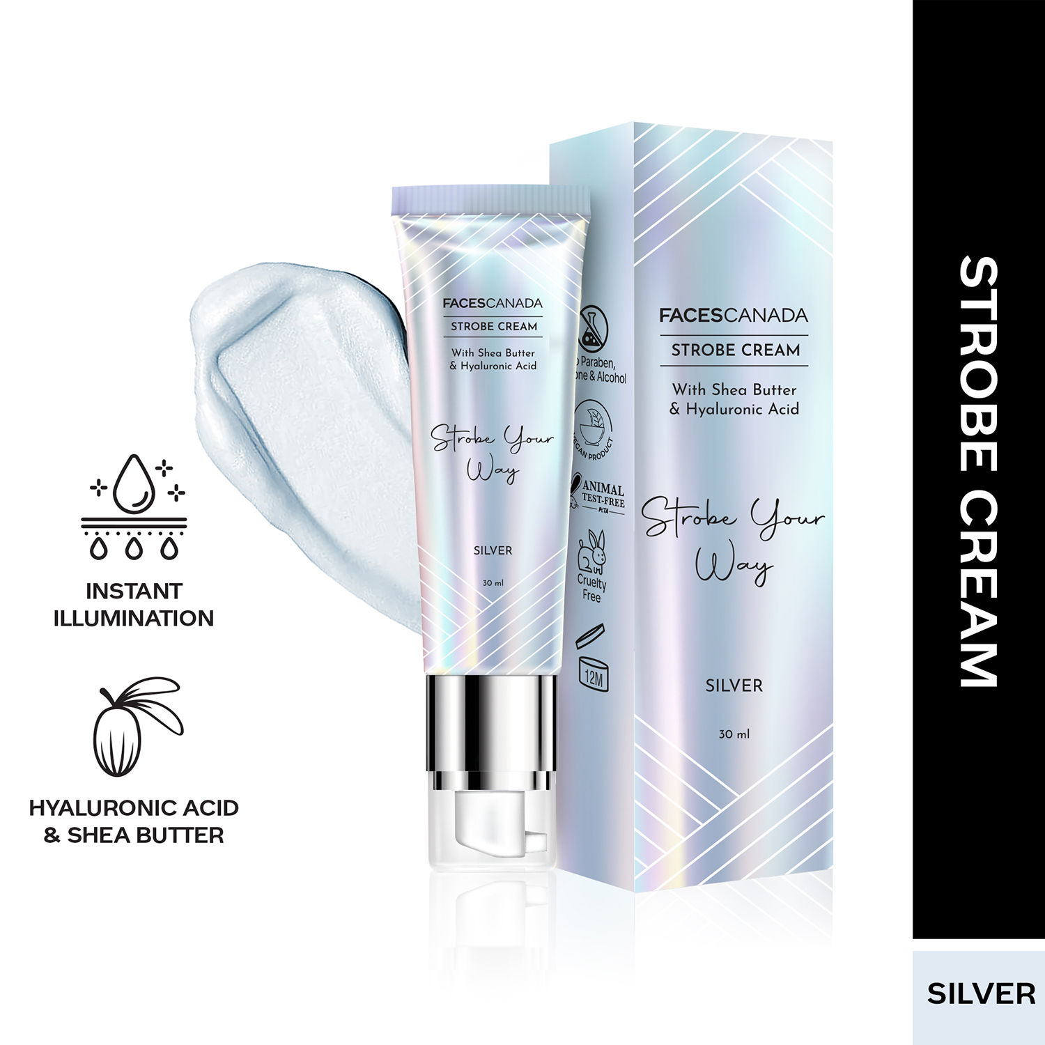 FACESCANADA Strobe Cream I Hyaluronic Acid I Shea Butter I Instant