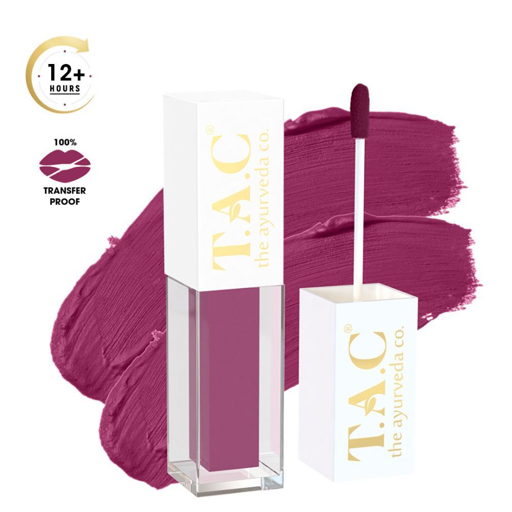 TAC The Ayurveda Co. Velvet Mauve Liquid Lipstick, Natural Matte