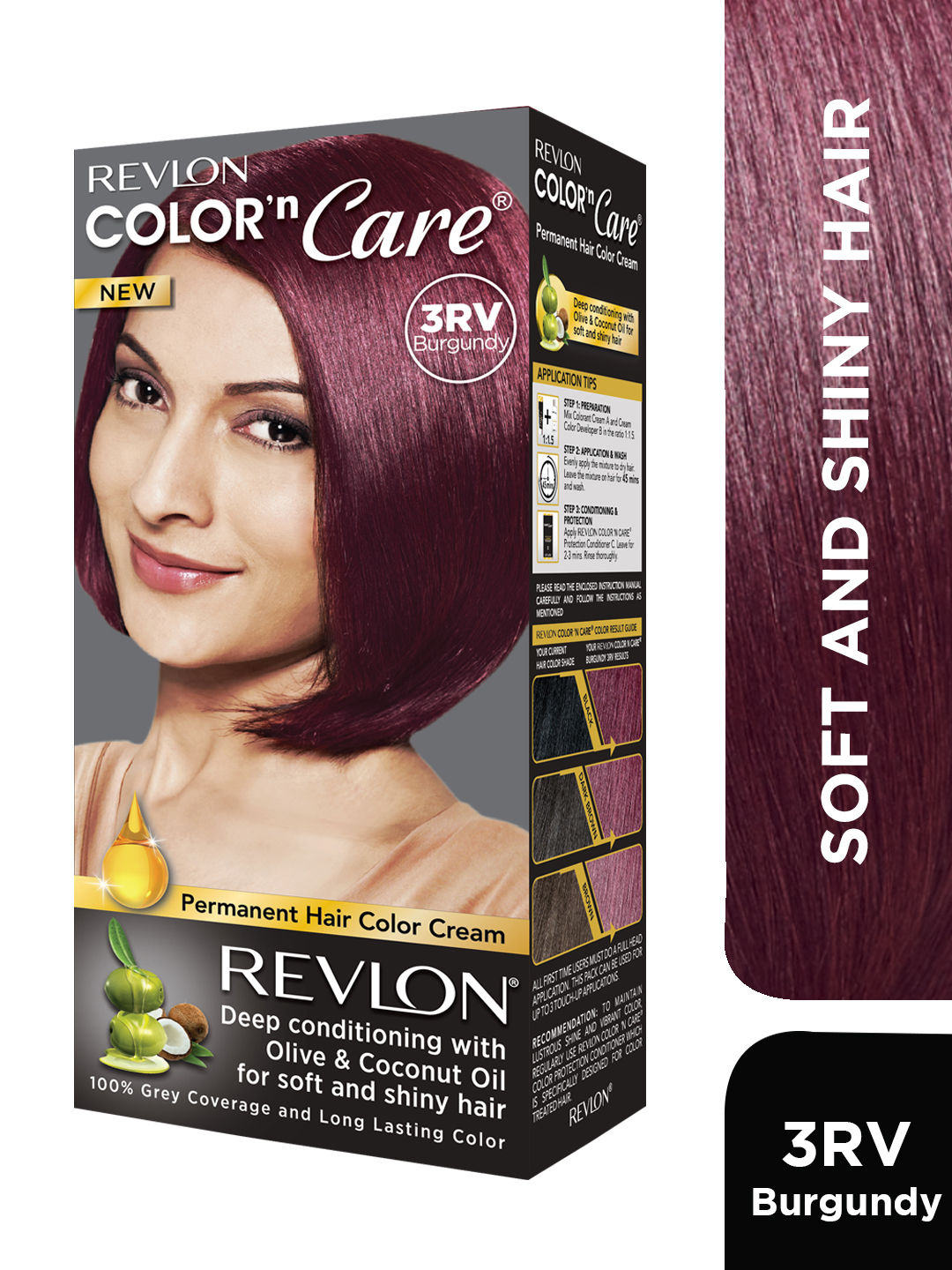 Buy Revlon Color N Care Permanent Hair Color Cream Burgundy 3Rv (40 g