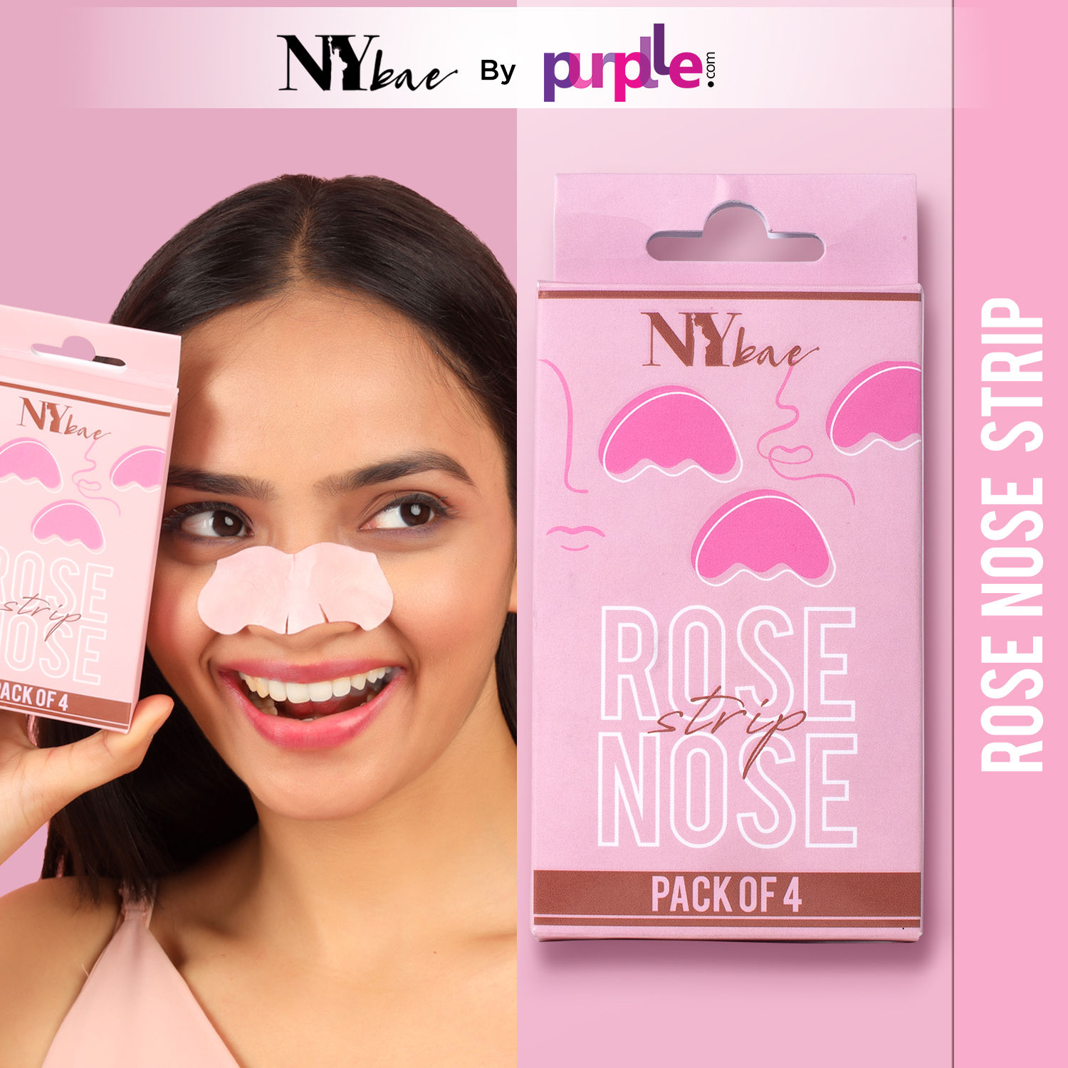 NY Bae Rose Nose Strip (Pack of 4)