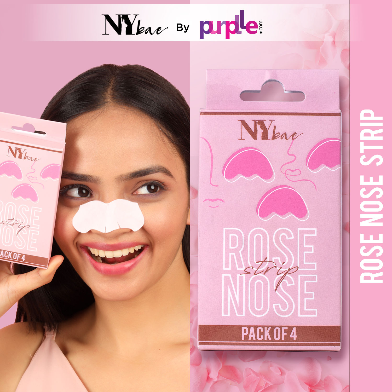 NY Bae Rose Nose Strip (Pack of 4)