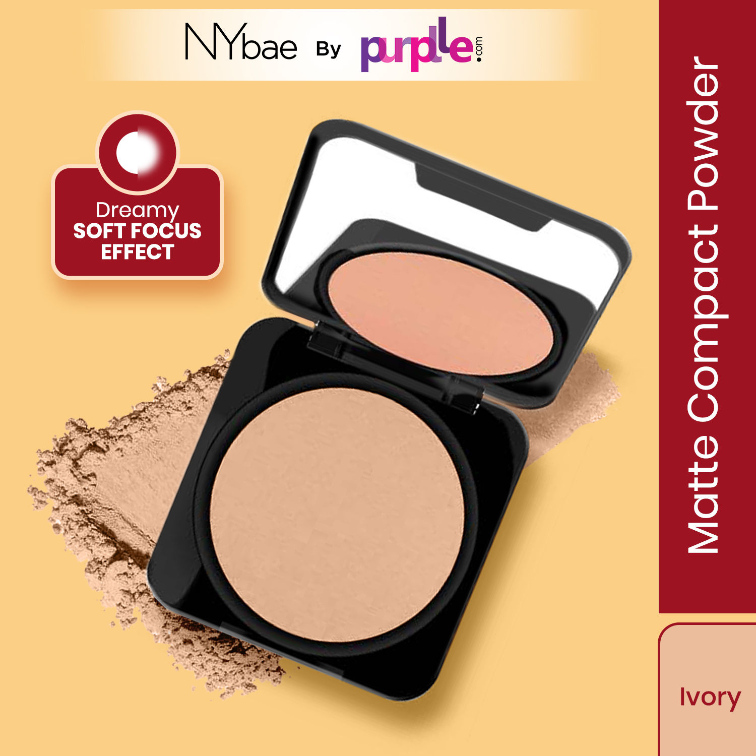 Buy NY Bae Runway Radiance Compact Powder - Pale Ivory 01 (9 g) | Fair Skin | Matte Finish | Rich Colour | Blurs Imperfections | Long Wearing - Purplle