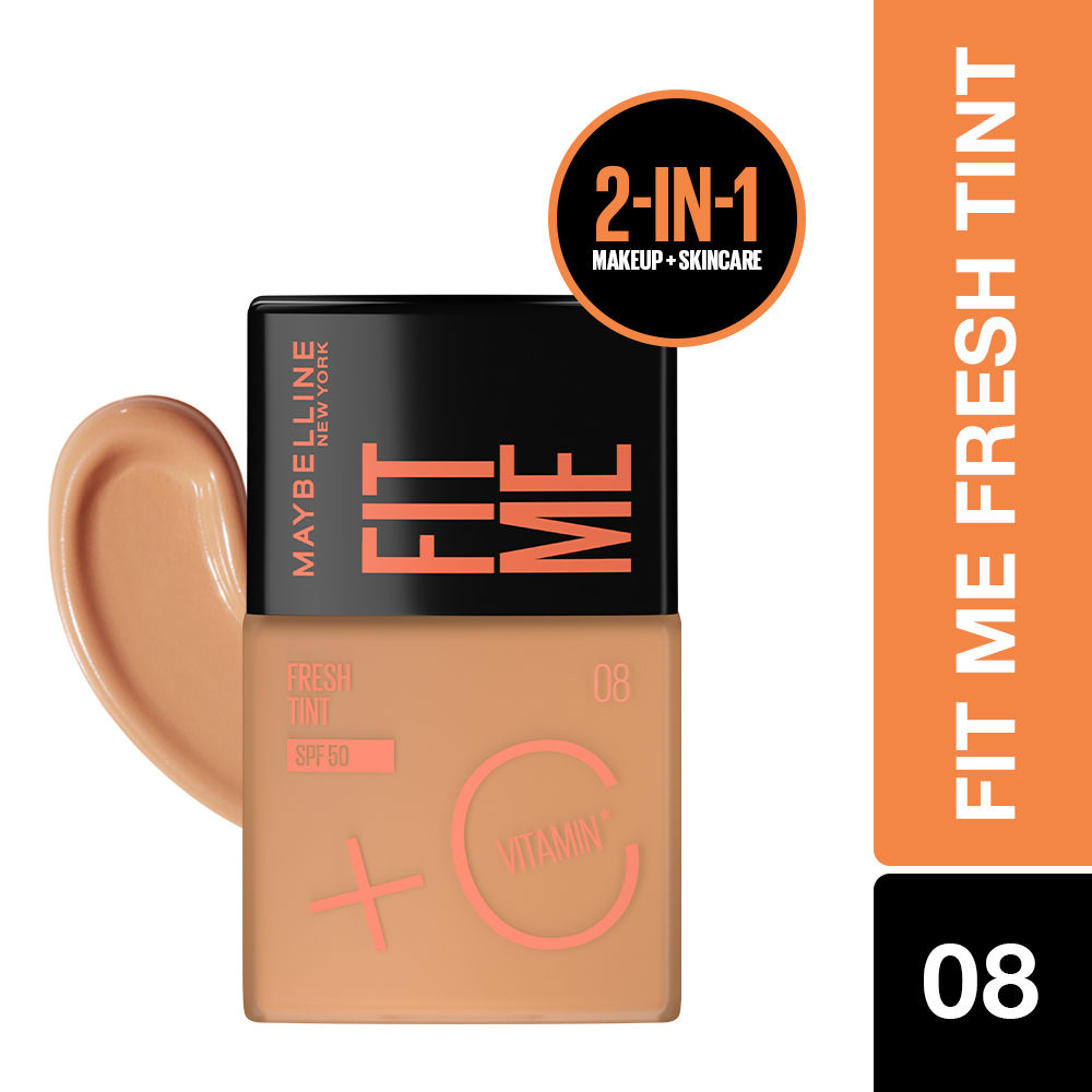Maybelline New York Fit Me Fresh Tint With SPF 50 & Vitamin C, Shade o8