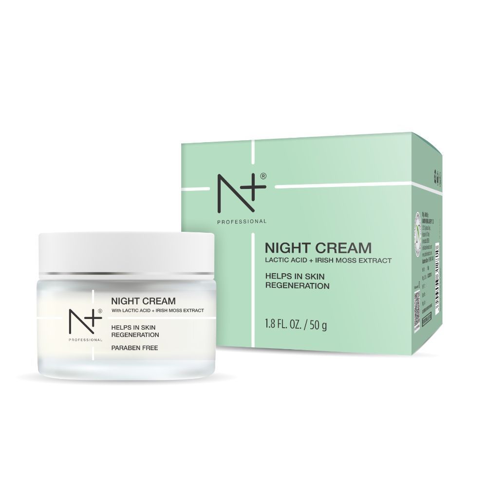 N Plus Professional Night Cream with Lactic Acid + Irish Moss Extract Helps In Skin Regeneration