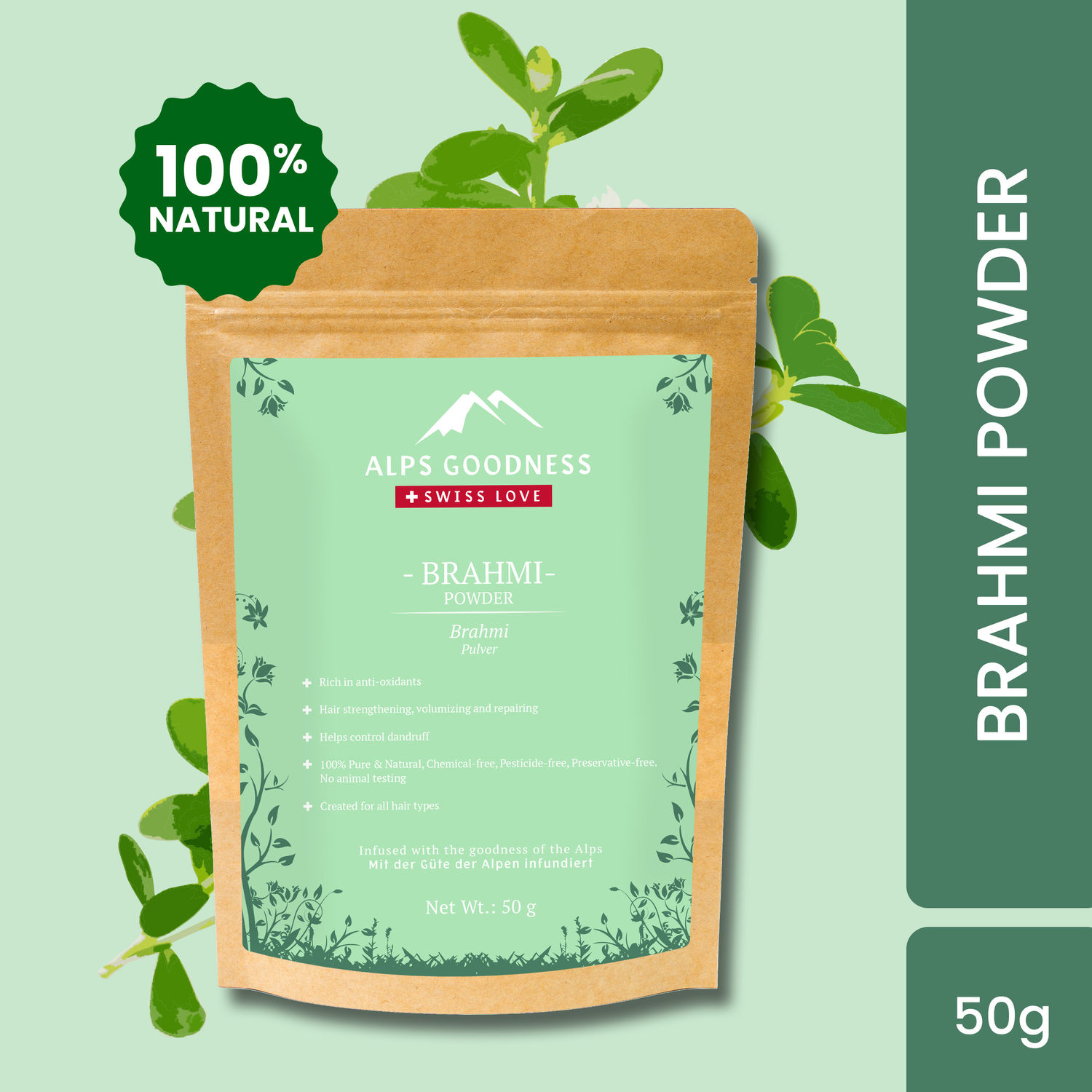 Alps Goodness Powder - Brahmi (50 gm)